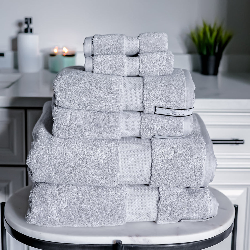 Gray plush premium towels