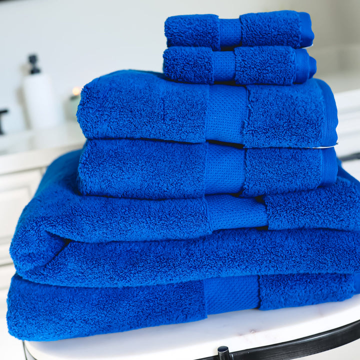 Blue plush premium towels